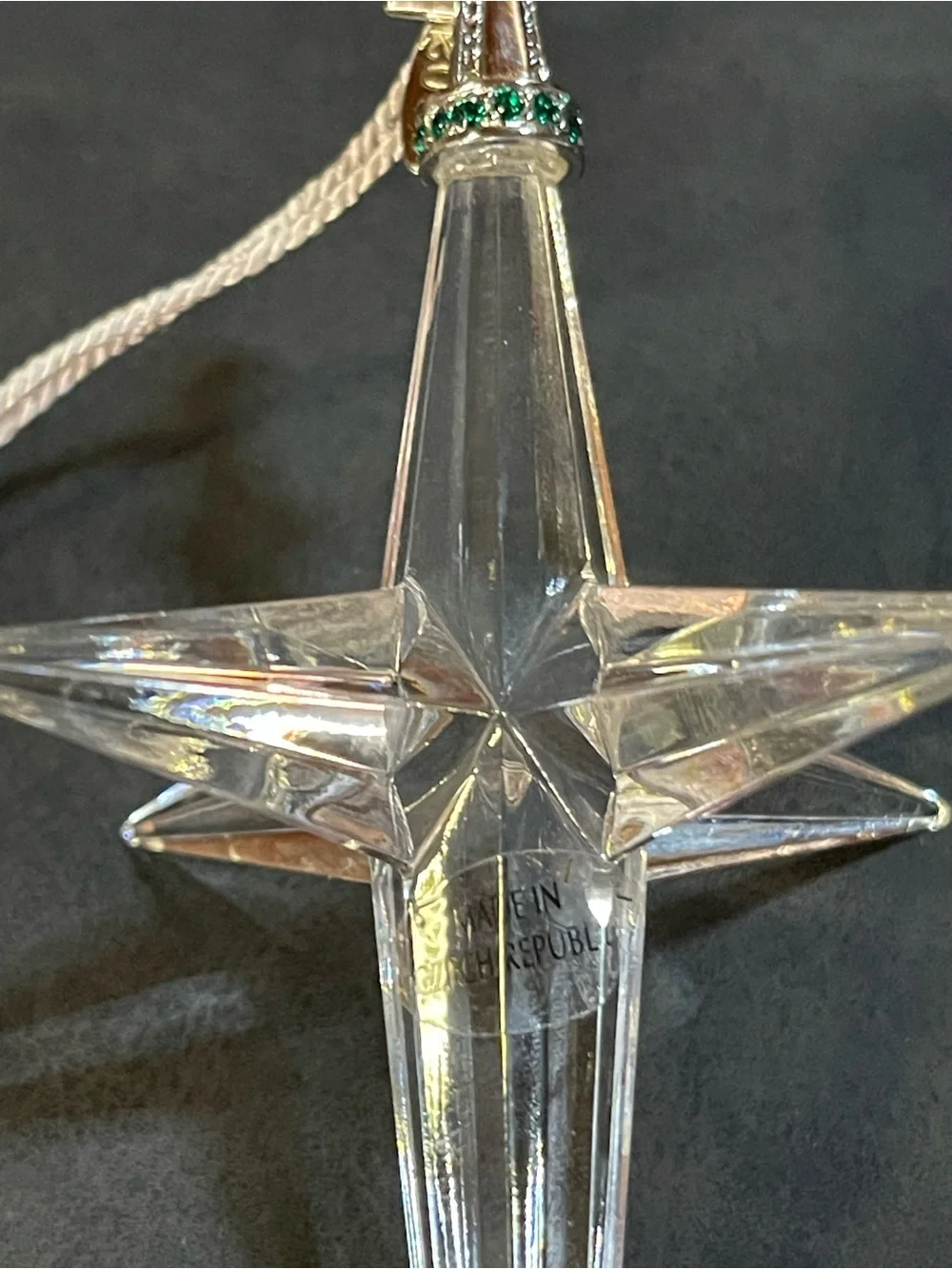 Lenox “Millennium Edition 2000” 4 Pointed Clear Crystal Star Ornament / 5” - 52g